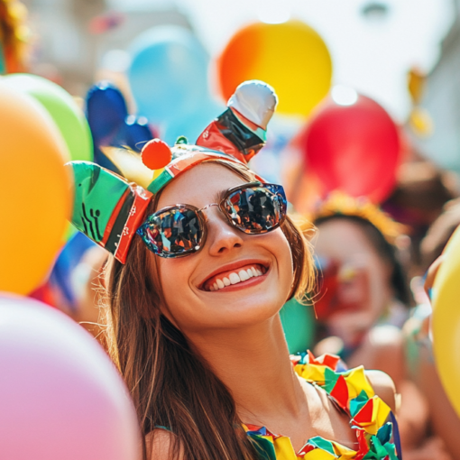 Bedruckte Luftballons mit Logo für Karneval