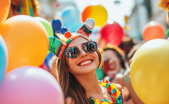 Bedruckte Luftballons mit Logo für Karneval